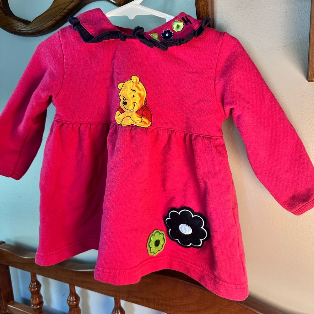 Disney Winnie the Pooh Pink Kids Casual Dress